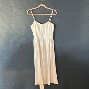 White spaghetti strap Reformation dress